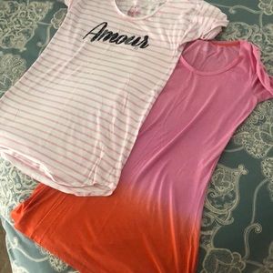 Victoria’s Secret Night Shirts • LIKE NEW 💗🧡